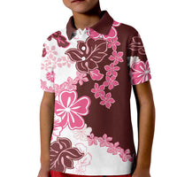 Pink Hibiscus Plumeria Floral Kid Polo Shirt - Polynesian Pride