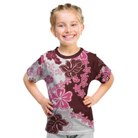 Pink Hibiscus Plumeria Floral Kid T Shirt - Polynesian Pride