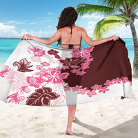 Pink Hibiscus Plumeria Floral Sarong - Polynesian Pride