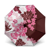 Pink Hibiscus Plumeria Floral Umbrella - Polynesian Pride