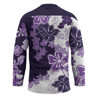 Purple Hibiscus Plumeria Floral Hockey Jersey - Polynesian Pride