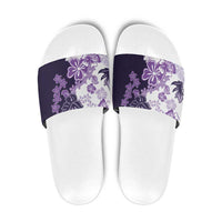 Purple Hibiscus Plumeria Floral Slide Sandals - Polynesian Pride