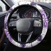 Purple Hibiscus Plumeria Floral Steering Wheel Cover - Polynesian Pride