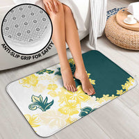 Yelow Teal Hibiscus Plumeria Floral Bathroom Set - Polynesian Pride