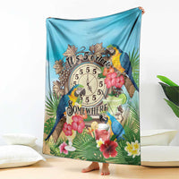 It's 5 o'clock Somewhere Blanket Hawaiian Tropical Parrots - Polynesian Pride