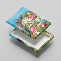 It's 5 o'clock Somewhere Canvas Wall Art Hawaiian Tropical Parrots - Polynesian Pride
