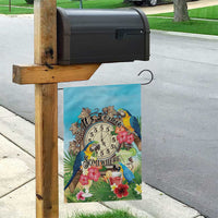 It's 5 o'clock Somewhere Garden Flag Hawaiian Tropical Parrots - Polynesian Pride