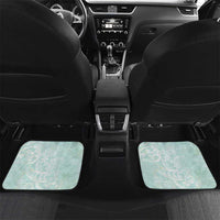 Polynesian Tiare Monstera Seafoam Green Car Mats Liquid Style - Polynesian Pride