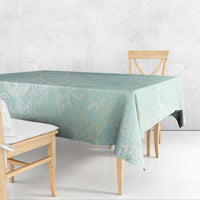Polynesian Tiare Monstera Seafoam Green Tablecloth Liquid Style - Polynesian Pride