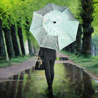 Polynesian Tiare Monstera Seafoam Green Umbrella Liquid Style - Polynesian Pride