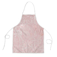 Polynesian Tiare Monstera Soft Pink Apron Liquid Style - Polynesian Pride
