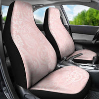 Polynesian Tiare Monstera Soft Pink Car Seat Cover Liquid Style - Polynesian Pride