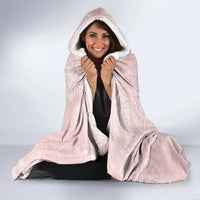 Polynesian Tiare Monstera Soft Pink Hooded Blanket Liquid Style - Polynesian Pride