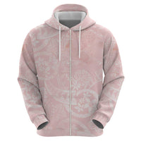 Polynesian Tiare Monstera Soft Pink Hoodie Liquid Style - Polynesian Pride