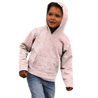 Polynesian Tiare Monstera Soft Pink Kid Hoodie Liquid Style - Polynesian Pride