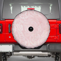 Polynesian Tiare Monstera Soft Pink Spare Tire Cover Liquid Style - Polynesian Pride