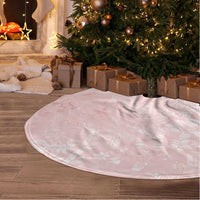 Polynesian Tiare Monstera Soft Pink Tree Skirt Liquid Style - Polynesian Pride