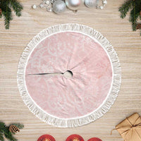 Polynesian Tiare Monstera Soft Pink Tree Skirt Liquid Style - Polynesian Pride