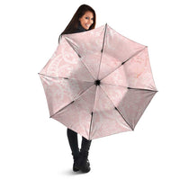 Polynesian Tiare Monstera Soft Pink Umbrella Liquid Style - Polynesian Pride