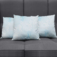 Polynesian Tiare Monstera Baby Blue Pillow Cover Liquid Style - Polynesian Pride