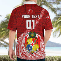 Custom Tonga Rugby Hawaiian Shirt Tongan Ngatu Pattern White Version LT01 - Polynesian Pride