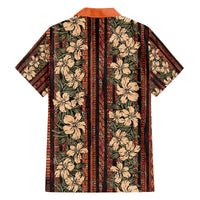 Hawaii Hibiscus Family Matching Off The Shoulder Long Sleeve Dress and Hawaiian Shirt Retro Style - Polynesian Pride