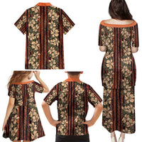 Hawaii Hibiscus Family Matching Puletasi and Hawaiian Shirt Retro Style - Polynesian Pride