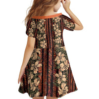 Hawaii Hibiscus Kid Short Sleeve Dress Retro Style - Polynesian Pride