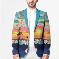 Hawaii Beach Landscape Time-Lapse Blazer Tropical Plumeria Flowers - Polynesian Pride