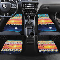 Hawaii Beach Landscape Time-Lapse Car Mats Tropical Plumeria Flowers - Polynesian Pride