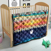 Hawaii Beach Landscape Time-Lapse Quilt Tropical Plumeria Flowers - Polynesian Pride