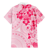 Fiji Masi With Hibiscus Tapa Tribal Family Matching Mermaid Dress and Hawaiian Shirt Pink Pastel LT01 - Polynesian Pride