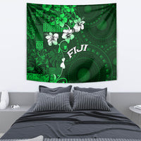 Fiji Masi Tapestry Fijian Hibiscus Tapa Green Version LT01 - Polynesian Pride