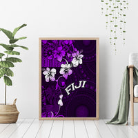 Fiji Masi Canvas Wall Art Fijian Hibiscus Tapa Purple Version LT01 - Polynesian Pride