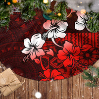Fiji Masi Tree Skirt Fijian Hibiscus Tapa Red Version LT01 - Polynesian Pride