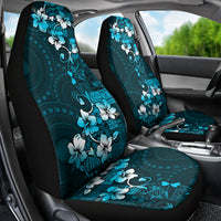 Fiji Masi Car Seat Cover Fijian Hibiscus Tapa Sky Blue Version LT01 - Polynesian Pride