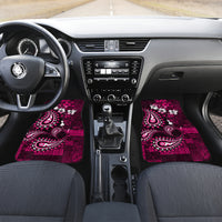 Fiji Masi Paisley With Hibiscus Tapa Car Mats Pink Version LT01 - Polynesian Pride
