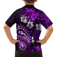 Fiji Masi Paisley Hawaiian Shirt Fijian Hibiscus Tapa Purple Version LT01 - Polynesian Pride