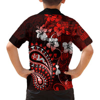 Fiji Masi Paisley Hawaiian Shirt Fijian Hibiscus Tapa Red Version LT01 - Polynesian Pride