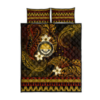 FSM Culture Day Quilt Bed Set Tribal Pattern Gold Version LT01 - Polynesian Pride