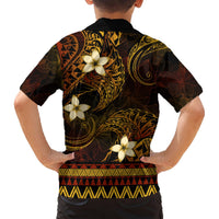 FSM Chuuk State Hawaiian Shirt Tribal Pattern Gold Version LT01 - Polynesian Pride