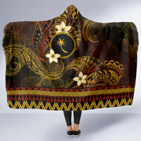 FSM Chuuk State Hooded Blanket Tribal Pattern Gold Version LT01 - Polynesian Pride