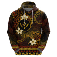 FSM Kosrae State Hoodie Tribal Pattern Gold Version LT01 - Polynesian Pride