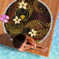 FSM Pohnpei State Beach Blanket Tribal Pattern Gold Version