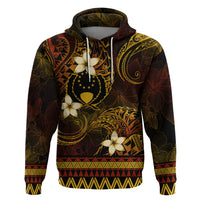 FSM Pohnpei State Zip Hoodie Tribal Pattern Gold Version LT01 Pullover Hoodie Gold - Polynesian Pride