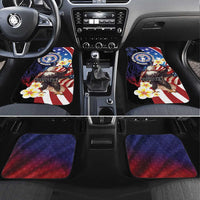 Northern Mariana Islands 4th of July Car Mats Plumeria USA Eagle