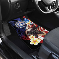 Northern Mariana Islands 4th of July Car Mats Plumeria USA Eagle