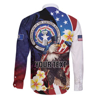 Personalized Northern Mariana Islands 4th of July Family Matching Summer Maxi Dress and Hawaiian Shirt Plumeria USA Eagle
