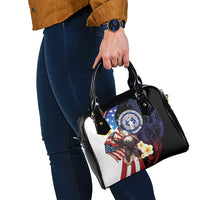 Northern Mariana Islands 4th of July Shoulder Handbag Plumeria USA Eagle