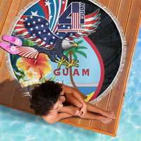 Guam Fourth of July Beach Blanket Tropical Flowers